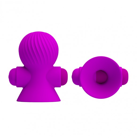 PRETTY LOVE Strong Vibration Nipple Sucker Massager (Chargeable -Purple)